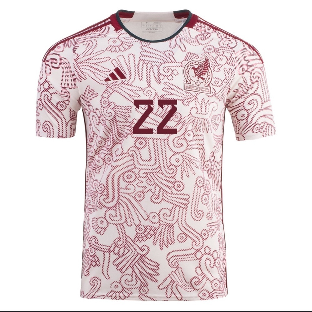 ADIDAS MEXICO WORLD CUP 2022 AWAY LOZANO JERSEY, size 2XL